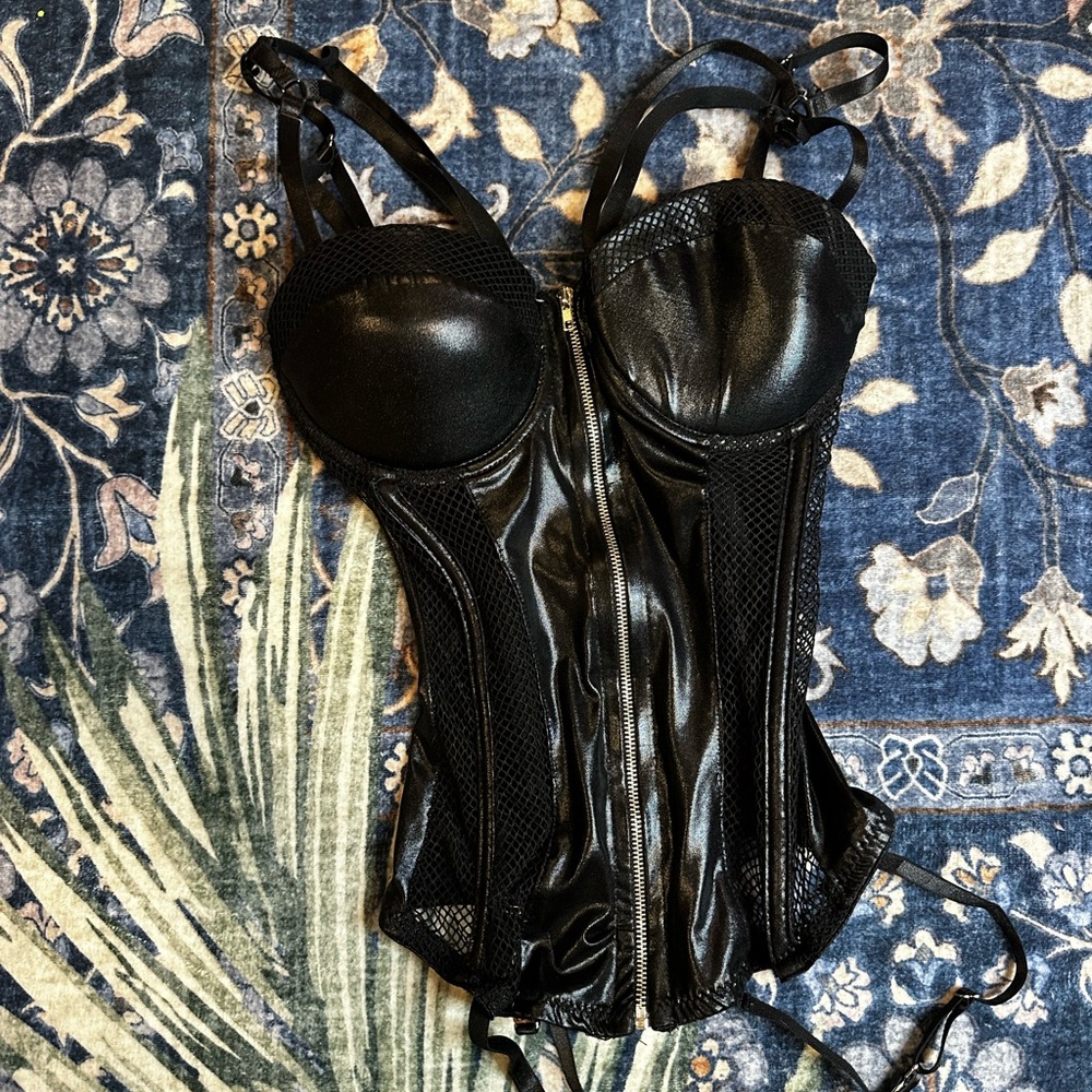 Black Corset with Mesh Details
